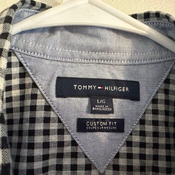 Tommy Hilfiger Men's Long Sleeve Button-Down Shirt - Size L - Gingham Check - Picture 2 of 3